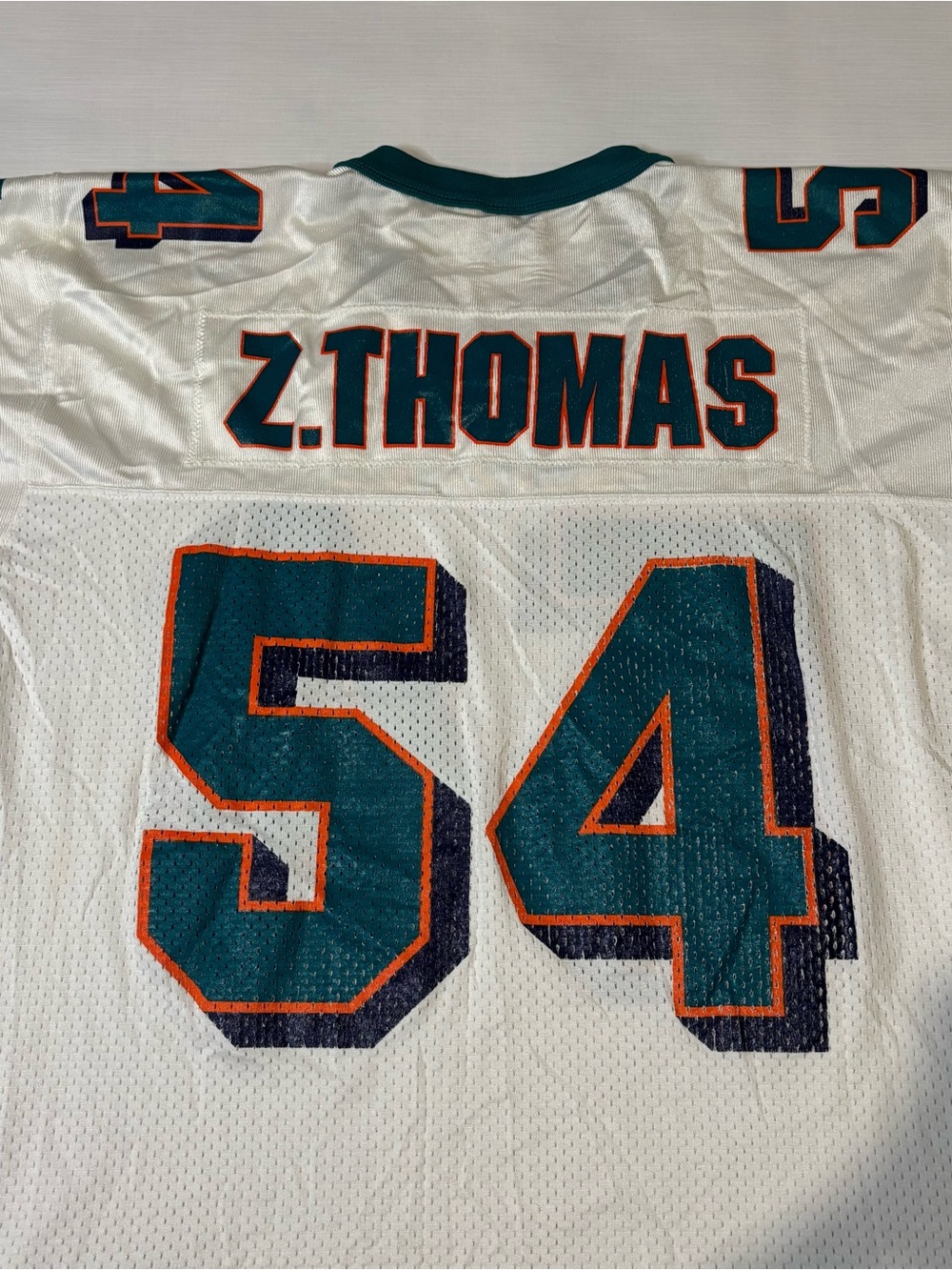 Vintage 90s Zach Thomas starter jersey miami dolphins #54 football nfl Sz 46 M - Picture 5 of 8